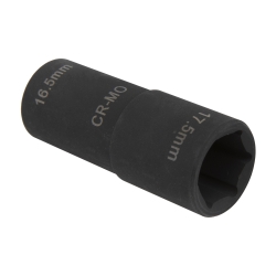 Double-Sided Wheel Nut Socket for Damaged Wheel Nuts, 16.5 mm & 17.5 mm