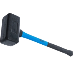 Ciocan din cauciuc fără recul cu mâner din fibră de sticlă, Ø70 mm, 2,1 kg
