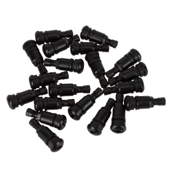 Valve metalice universale negre pentru anvelope, 42 mm, 20 bucăți