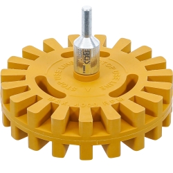 Finned Decal and Adhesive Eraser Wheel, Ø 100 mm