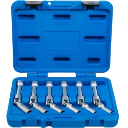 Universal Swivel Glow Plug Socket Set, 3/8", 8–16 mm, 6-Piece