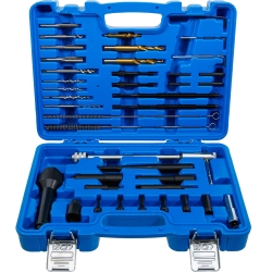 Set pentru extragerea bujiilor incandescente și repararea filetelor M8 și M10, 41 piese