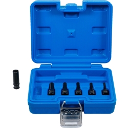 Twist-Off Socket Set for Glow Plug Electrodes, 1/4", 6-Piece