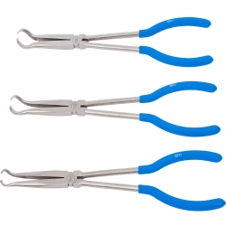 Set clești pentru fișe de bujii cu fălci inelare, 3 piese
