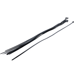 Coliere negre din nailon pentru cabluri, 8 × 700 mm, 10 bucăți