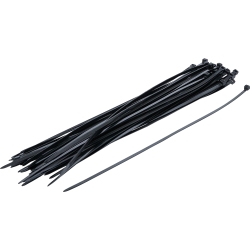 Black Nylon Cable Ties, 4.5 × 350 mm, 50-Piece