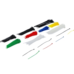 Set coliere de cablu colorate 100, 150 și 200 mm – 450 buc.