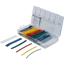 Coloured Heat-Shrink Tubing Assortment, 100-Piece