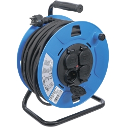 Cable Reel 50 m, 3 × 1.5 mm², 4 Sockets, IP44