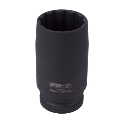 12-Point Slim Drive Shaft Socket 36 mm, 3/4", for Drive Shafts, Rear Axle Flanges & Differentials