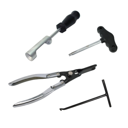Set scule speciale pentru arcuri de frână 4 piese pentru frâne cu tambur și frâne de parcare
