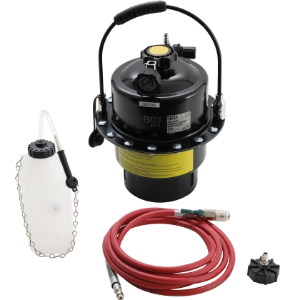 Dispozitiv pneumatic pentru aerisirea frânelor cu rezervor de 5L și adaptor E20