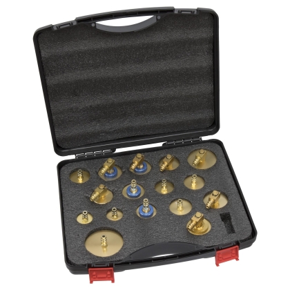 Brake Bleeder Adapter Set, 16 pcs with EURO Connection