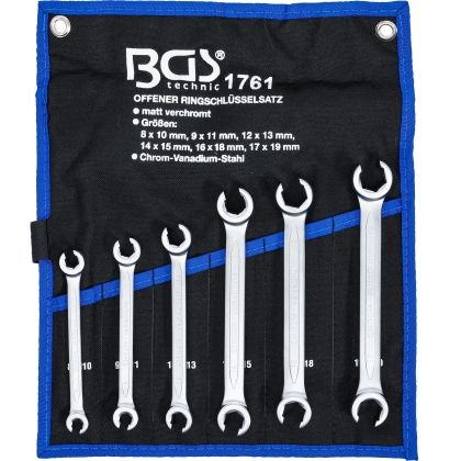 Set chei inelare duble deschise 8 x 10 - 17 x 19 mm 6 piese