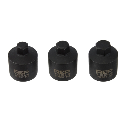 Brake Caliper Hex Bit Socket Set Extra Short 7, 8, 9 mm 3 pcs