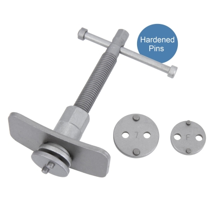 Brake Piston Rewind Tool for Brake Calipers with 2 Adapters Hardened for VW, Audi and More