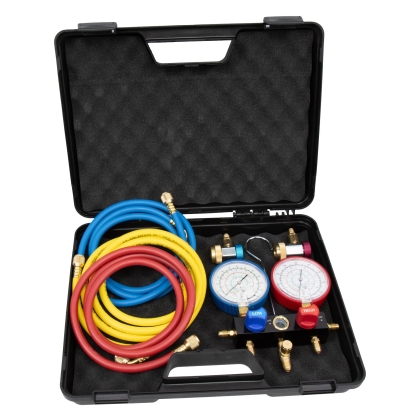 Connection Manifold Set for R1234yf A/C Systems, for Testing and Charging, without Pressure Regulator