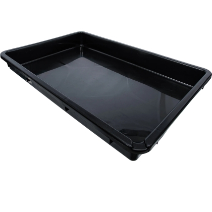 Multipurpose Tray with Pouring Spout, Black, 42 L