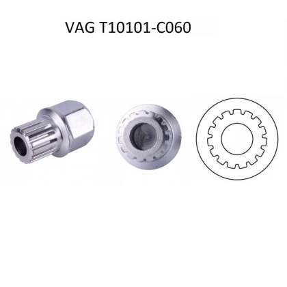 Wheel Lock Bit Socket for VAG as T10101-C