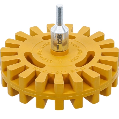 Finned Decal and Adhesive Eraser Wheel, Ø 100 mm