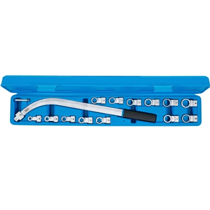 Set de chei pentru întinzătoare, profil în 12 puncte 12–19 mm / profil E E10–E18, 15 piese