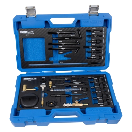 Set complet de adaptoare pentru umplerea cu ulei de transmisie, 27 piese, pentru transmisii automate, DSG, CVT, Multitronic și altele