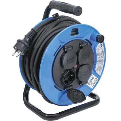 Cable Reel 25 m, 3 × 1.5 mm², 4 Sockets, IP44