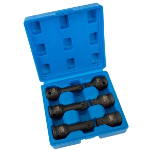 Impact XZN Socket Set 1/2" M14–M18, 40 & 75 mm, 6 pcs