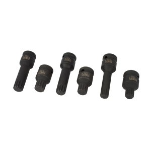 Impact XZN Socket Set 1/2" M14–M18, 40 & 75 mm, 6 pcs