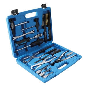Set scule pentru service frâne 15 piese pentru frâne cu tambur și disc