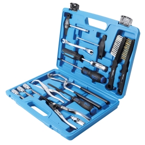 Set scule pentru service frâne 15 piese pentru frâne cu tambur și disc
