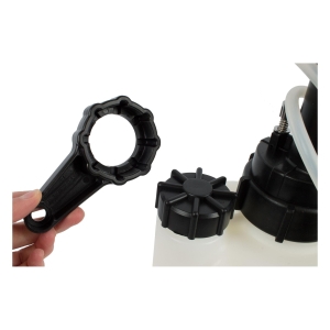Manual Brake Bleeder with 1L Brake Fluid Collection Bottle and Chain Holder