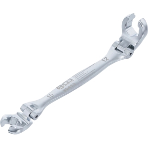 Open Double Ring Spanner for Brake Lines and Joints 10 x 12 mm