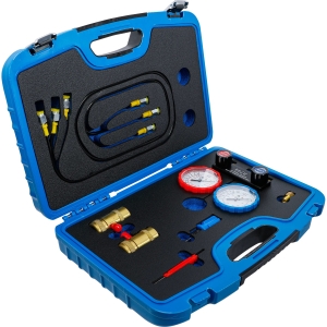Baterie de manometre pentru verificarea instalațiilor A/C cu agent frigorific R744