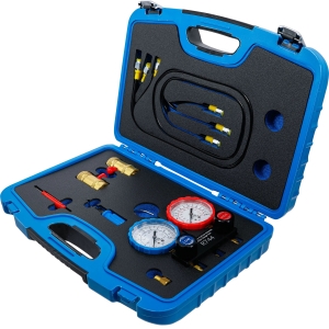 Baterie de manometre pentru verificarea instalațiilor A/C cu agent frigorific R744