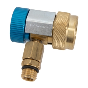 R1234yf Low-Pressure Quick Coupler with Valve and 1/4" SAE Adapter