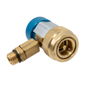 R1234yf Low-Pressure Quick Coupler with Valve and 1/4" SAE Adapter