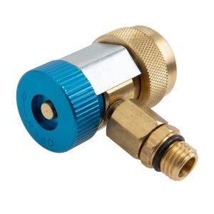 R1234yf Low-Pressure Quick Coupler with Valve and 1/4" SAE Adapter