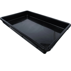Multipurpose Tray with Pouring Spout, Black, 42 L