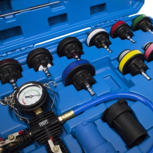 Cooling System Pressure Tester & Vacuum Coolant Refill Kit, 28 pcs