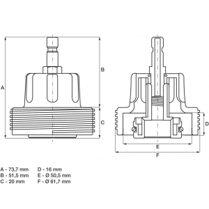 Cooling System Pressure Tester Adapter for Toyota