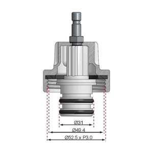 Adaptor pentru testerul sistemului de răcire, 49 mm pentru Opel Astra J, Zafira C și alte modele