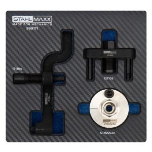Set scule pentru demontarea pompei de apă VAG 2.5L TDI cu 5 cilindri ca T10221A, T10222A și T10225A