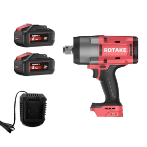 Rotake T5 Cordless Impact Wrench Set 20V, 3/4", 2400Nm, 3-Speed, incl. 2 × 8.0Ah Batteries, Fast Charger & Carry Case