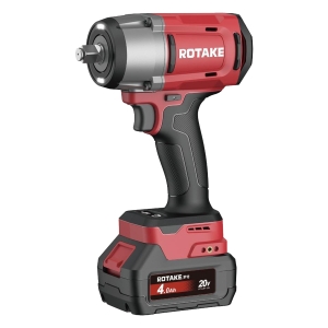 Set cheie de impact cu acumulator Rotake T2 20V, 1/2", 1180Nm, 3 viteze, fără perii, cu 2 × acumulatori 4.0Ah, încărcător rapid și valiză