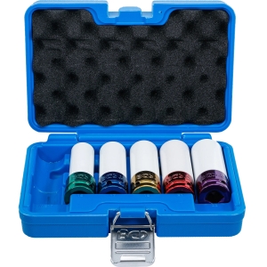 Protective Impact Socket Set 15 / 17 / 19 / 21 / 22 mm + MS17 Mercedes Socket, 6 pcs (1/2")