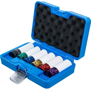 Protective Impact Socket Set 15 / 17 / 19 / 21 / 22 mm + MS17 Mercedes Socket, 6 pcs (1/2")