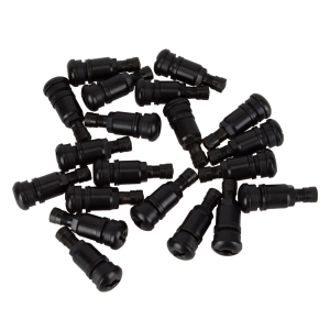 Valve metalice universale negre pentru anvelope, 42 mm, 20 bucăți