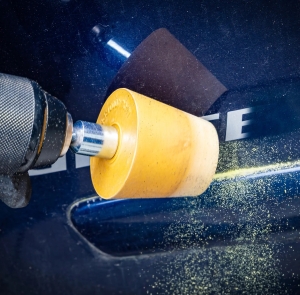 Cone-Shaped Decal and Adhesive Eraser Wheel, Ø 50 mm