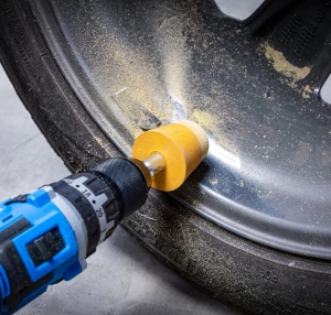 Cone-Shaped Decal and Adhesive Eraser Wheel, Ø 50 mm